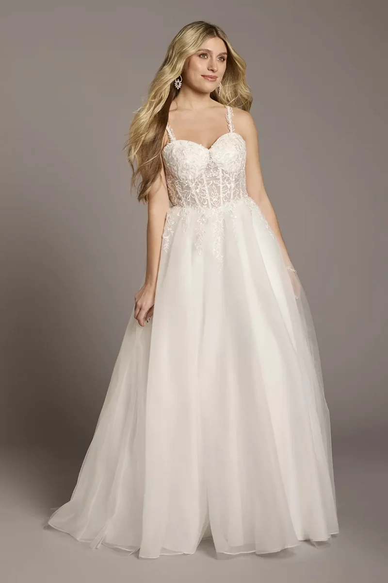 Illusion Corset Bodice Tulle Ball Gown