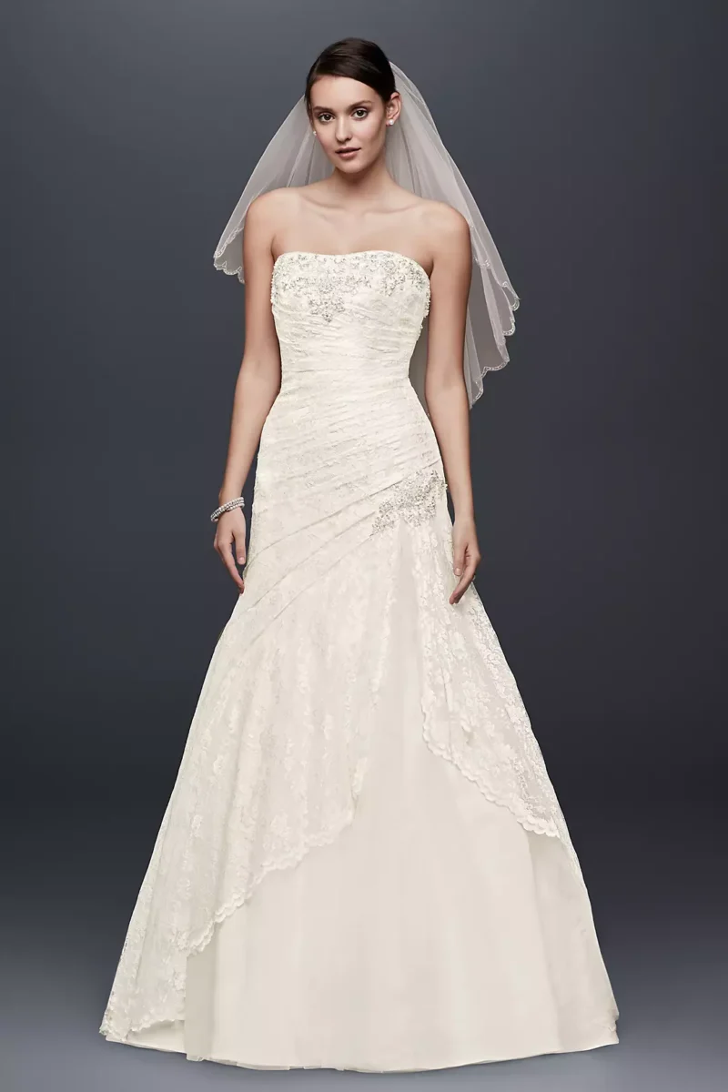A-line Lace Wedding Dress with Side Split Detail