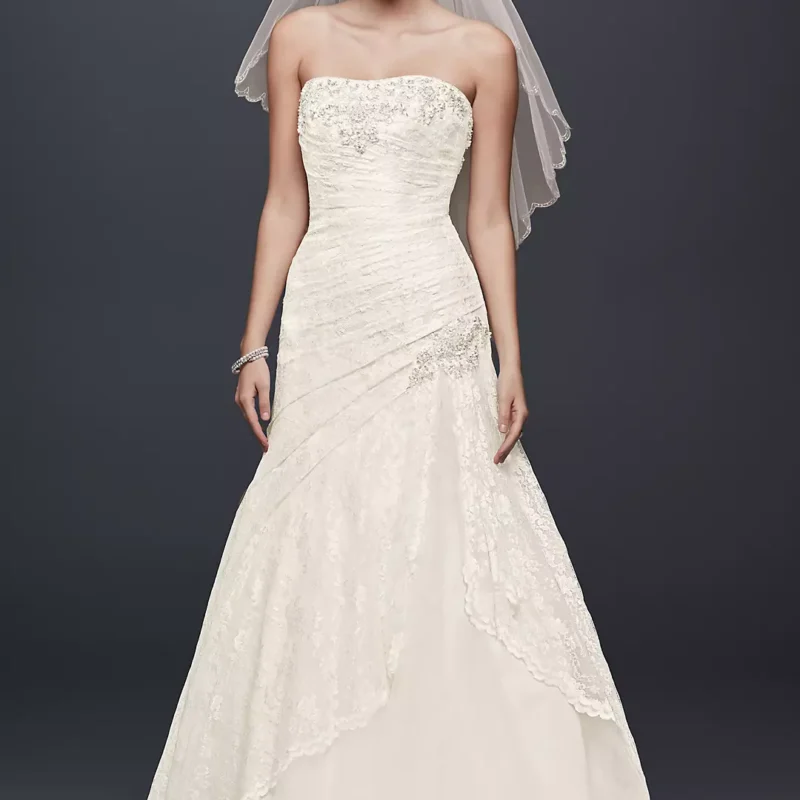 A-line Lace Wedding Dress with Side Split Detail